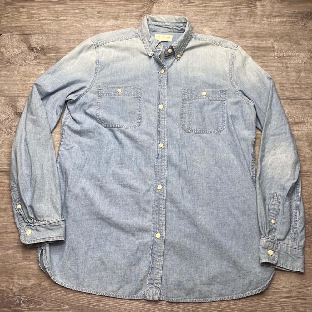 Denim & Supply Ralph Lauren Shirt Womens Large Blue Chambray Button Down L